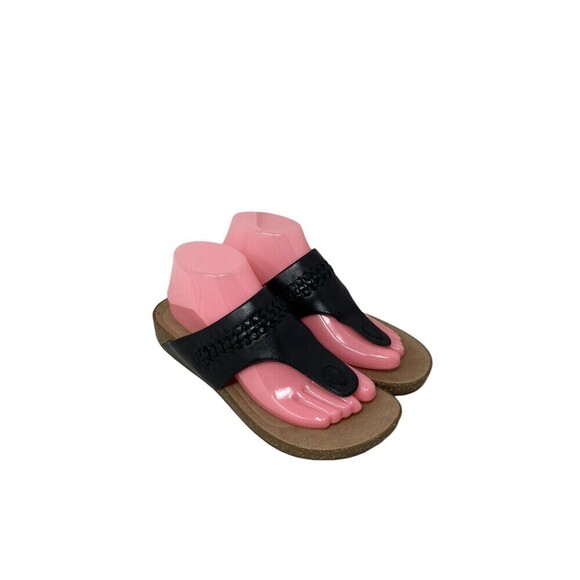 Clarks Sandals Women's Size 8.5 Medium Black Slides Unstructured Un Perri Vibe - Picture 3 of 10